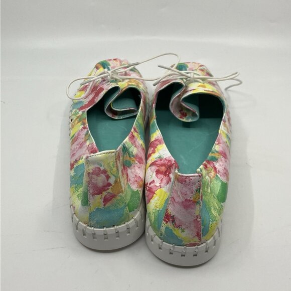 Django & Juliette Haydee Sneaker Womens EU 42/US 10.5 Floral Leather Ballet - Picture 3 of 8